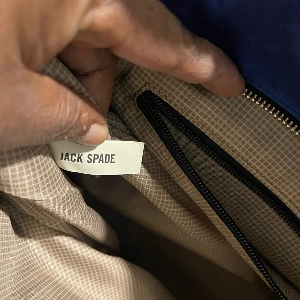 Jack Spade Blue Men's Canvas Weekender Duffel Bag